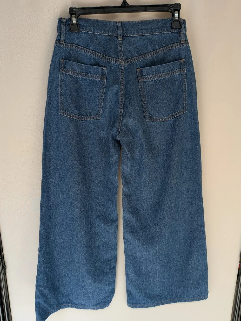 J.Crew Light Feel Wide Leg Cropped Jeans  Organic Cotton Blend Size 25 Petite